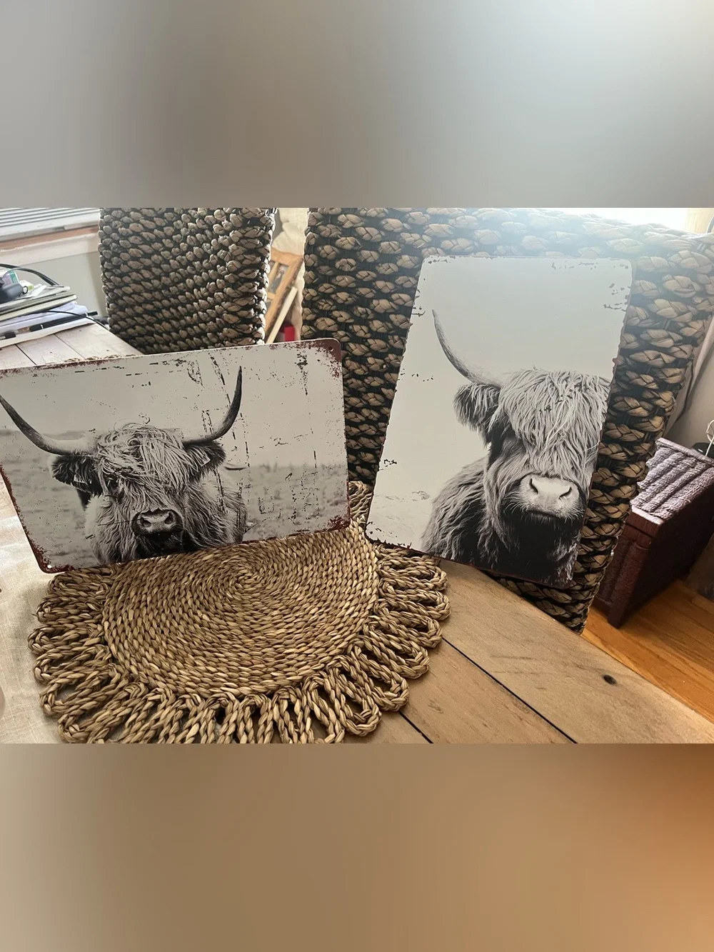 NWOT Highland Cows Tin wall decor